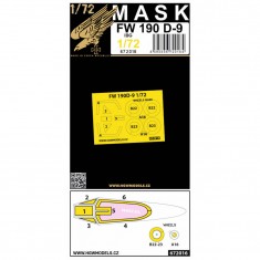 1/72 Focke-Wulf Fw190D Masking for IBG Clear Parts & Wheels