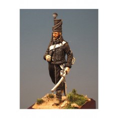 54mm Scale French Dismounted Death Hussar (white metal)