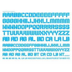 EXP Decal Alphabet 01 Sky Blue 