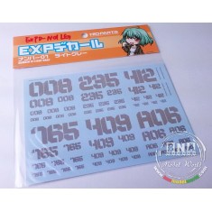EXP Decal Number 01 Light Grey 