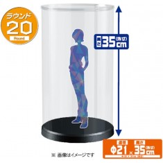 Model Cover Plus Round20 Black Display Case (Interior 190x190x310mm)