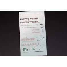 1/18 RWB Porsche 993 Ver."Army Girl" Decals