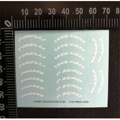 1/18 Tyres Logo Decals