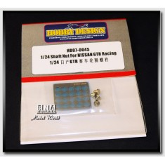 1/24 Shaft Nut for Nissan GTR Racing (4pcs + photoetch)