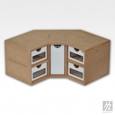 Corner Drawers Module (Dimensions: 30cm x 30cm x 15 cm)