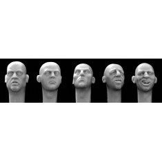 5 Heads for 1:32/54mm Figures (Style #3)
