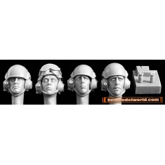 1/35 4 Heads with Modern UK AFV Crew, 2 Jigs To Make Mics