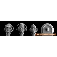 1/35 3x Heads for SS Panzer Crew