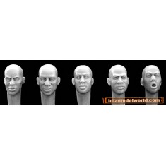 1/35 5x Different African Bald Heads 