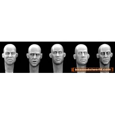 1/35 5x Different European Bald Heads