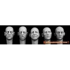 1/35 5x Bald Heads with Defeated faces