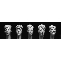 1/35 5 Heads with 1940/50s Short Back and Sides' Haircuts