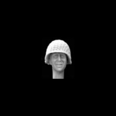 1/35 Head with US M1 Helmet with Netting Vol. 2