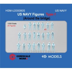 1/200 US Navy Figure Type #1 - Around The Bridge (25 Figures)