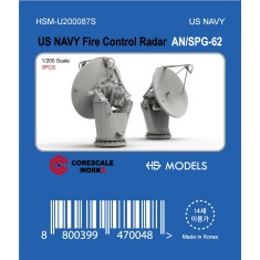 1/200 US Navy AN/SPG-62 Fire Control Radars (3pcs)