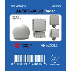 1/200 US Navy AN/SPQ-9A/9B Radars (4pcs)
