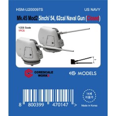 1/200 US Navy Mk.45 Mod.2 5"/54 Cal Naval Gun Closed (1pc)