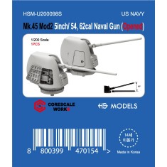 1/200 US Navy Mk.45 Mod.2 5"/54 Cal Naval Gun Open (1pc)