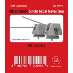 1/350 US Navy MK.45 Mod4 - 5inch/62cal Naval Gun (4pcs)