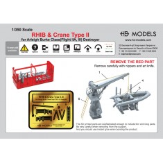 1/350 USN Arleigh Burke Class Destroyer Rib and Crane Type II (1Set)