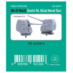 1/700 US Navy MK-45 Mod-2 5inch/ 54, 62 Cal Naval Gun (4pcs)