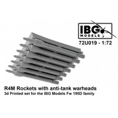 1/72 Focke-Wulf Fw 190D R4M Rockets with Anti-tank Warheads (3d printed) for IBG kits