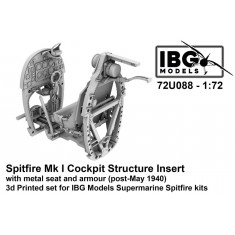 1/72 Spitfire Mk.I Cockpit Insert with Metal Seat and Armour for IBG Kit