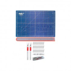 Self Healing Mat Cutting Kit: Mat, Knife, Ruler Set 2