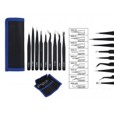 9 Piece Precision Tweezer Set w/Bag