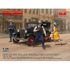 1/24 Daring Robbery - Gangsters with Ford Model A Getaway Car 1920s-1930s
