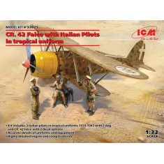1/32 CR. 42 Falco with Italian Pilots in Tropical Uniform