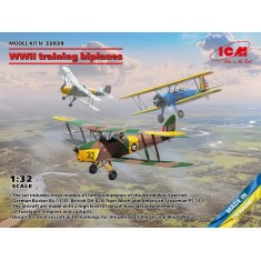 1/32 WWII Training Biplanes - Bucker Bu 131D, DH.82A Tiger Moth, Stearman PT-17