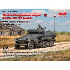 1/35 Observation Vehicle Beobachtungspanzerwagen Sd.Kfz.251/18 Ausf.A with Crew