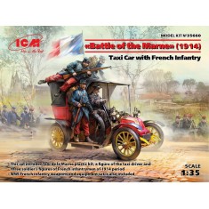 1/35 Battle of the Marne 1914 - Taxi Car w/French Infantry (1 car kit & 4 figures)