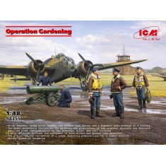 1/48 WWII RAF HP.52 Hampden Operation Gardening with Crew and Magnetic Mine