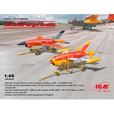 1/48 US Aerial Target Drones with Transport Trolleys KDA-1, BQM-34A