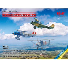 1/72 He-51A-1, Ki-10-II, U-2/Po-2VS Biplanes 1930s and 1940s