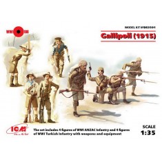 1/35 Gallipoli 1915 - WWI ANZAC Infantry (4 figures) & Turkish Infantry (4 figures)