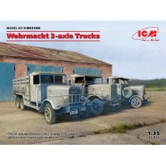 1/35 Wehrmacht 3-axle Trucks (Henschel 33D1, Krupp L3H163, LG3000)
