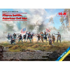 1/35 US Civil War Fierce Battle, Union Infantry #2 Confederate Infantry #2 (16 figures)