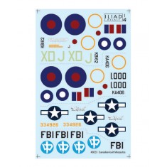 Decals for 1/48 Canadian-built de Havilland DH.98 Mosquito