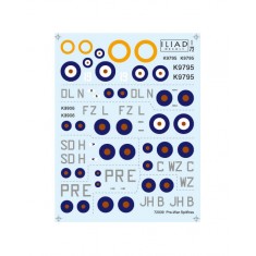 Decals for 1/72 Pre-War Supermarine Spitfire