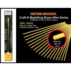 Ultra Fine Brass Wire (0.065mm x 265mm, 18pcs)