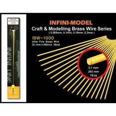 Micro Fine Brass Wire (0.1mm x 265mm, 18pcs)