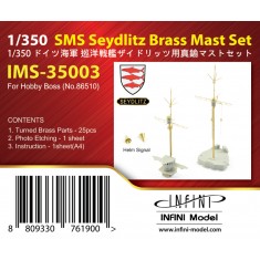 1/350 SMS Seydlitz Detail Set (Brass Mast) for Hobby Boss kit #86510
