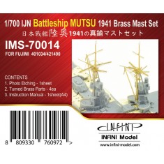 1/700 IJN Mutsu 1941 Brass Mast Set for Fujimi kits #421490/401034