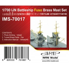 1/700 IJN Battleship FUSO Detail Set (Brass Mast) for Fujimi kits #431154/401171/401188