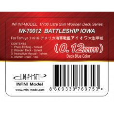 1/700 USS Iowa Blue Wooden Deck for Tamiya kit 31616