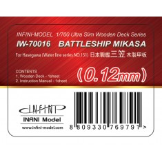 1/700 IJN Mikasa Wooden Deck for Hasegawa kit 151