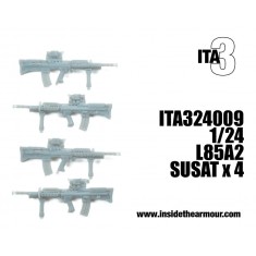 1/24 Modern British L85A2 Combat Rifles (4pcs)